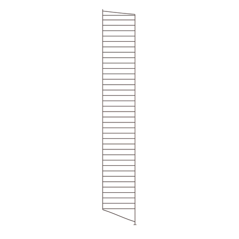 String® System floor panel in dark brown, 78.7" high, vertical side support for modular Scandinavian shelving.