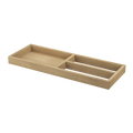 String Furniture Pira Organiser in white oak, 34 inch solid wood shelf organiser with compartments, white background packshot