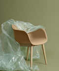 recyclable fiber armchair designed by muuto