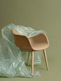 recyclable fiber armchair designed by muuto