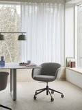 scandinavian desk chair with castors by muuto 