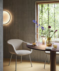 fiber soft armchair in dining room designed by muuto