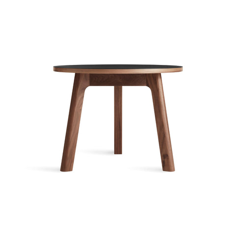 Apt Low Side Table by Blu Dot in Black Walnut, three-quarter front view