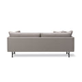 scandinavian minimalist sofa in grey fabric and black metal legs by fredericia furniture 