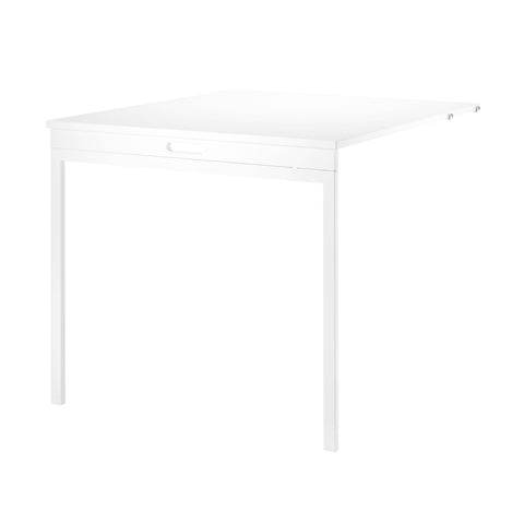 White folding table extended for String® System workspace