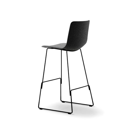 fully upholstered pato bar stool by fredericia, rear view