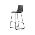 fully upholstered pato bar stool by fredericia, side view 