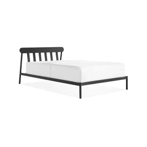 modern Goodie Bed, twin powder coated steel bed frame by blu dot in black