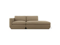 Gus* Modern Podium 2PC Lounge, modular chaise sofa, Merino Mocha taupe, right facing, front view on white