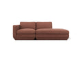 Gus* Modern Podium 2PC Lounge, modular chaise sofa, Regency Beet rust, right facing, front view on white