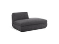Gus* Modern Podium Lounge, modular chaise lounge, Bastille Lennox charcoal, right facing, front view on white
