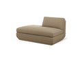 Gus* Modern Podium Lounge, modular chaise lounge, Merino Mocha taupe, left facing, front view on white