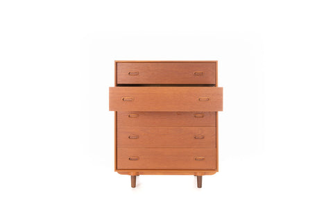 Five Drawer Danish Teak Dresser (1960s)