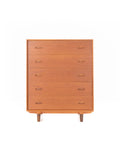 Five Drawer Danish Teak Dresser (1960s)