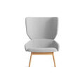Heads Up Lounge Chair by Blu Dot in Gabro Light Grey, low front view
