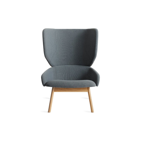 Heads Up Lounge Chair by Blu Dot in Maharam Mode In Machine, low front view