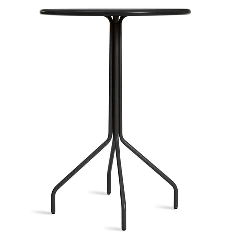 Hot Mesh 30" Bar Table by Blu Dot in powder-coated steel, Black finish, front view