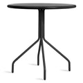 Hot Mesh 30" Café Table by Blu Dot in black powder-coated steel, front view