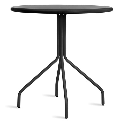 Hot Mesh 30" Café Table by Blu Dot in black powder-coated steel, front view