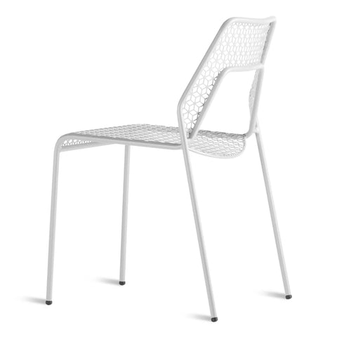 Off White Hot Mesh Chair by Blu Dot with powder-coated steel frame and perforated seat and back