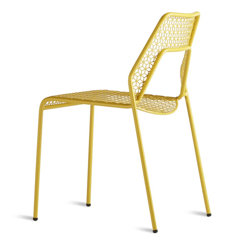 Natural Yellow Hot Mesh Chair by Blu Dot with powder-coated steel frame and perforated seat and back