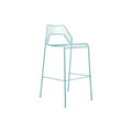 Hot Mesh Barstool by Blu Dot in Aqua, barstool height, three-quarter view