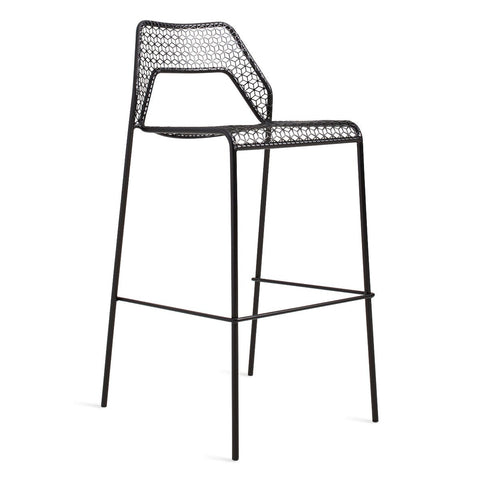 Blu Dot Hot Mesh stool in Black, rear angle