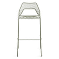 Blu Dot Hot Mesh stool in Grey Green, rear angle