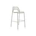 Hot Mesh Barstool by Blu Dot in Grey Green, barstool height, three-quarter view