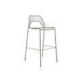 Hot Mesh Barstool by Blu Dot in Grey Green powder-coated steel, three-quarter view