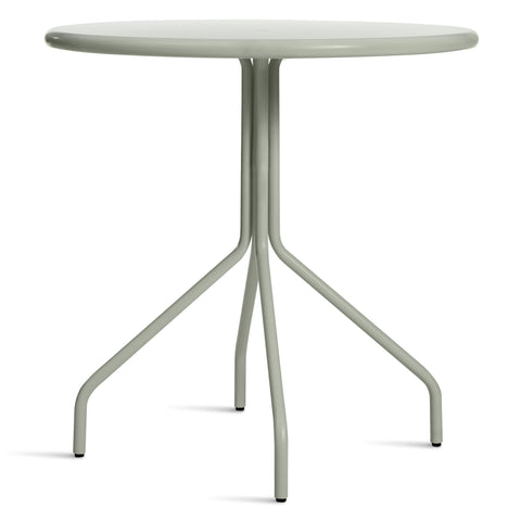 Hot Mesh 30" Café Table by Blu Dot in Grey Green powder-coated steel, front view