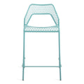 Blu Dot Hot Mesh stool in Aqua, rear angle