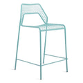 Blu Dot Hot Mesh stool in Aqua, rear angle