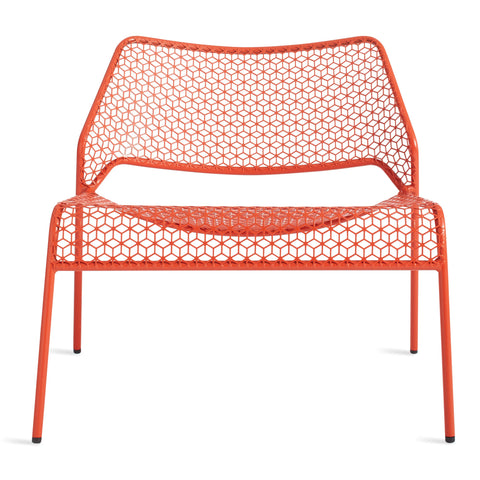 Hot Mesh outdoor modern lounge chair by Blu Dot in red
