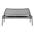 Hot Mesh Settee by Blu Dot in black powder-coated perforated steel, front view