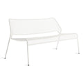 Hot Mesh Settee by Blu Dot in white powder-coated perforated steel, front three-quarter view