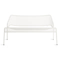 Hot Mesh Settee by Blu Dot in white powder-coated perforated steel, front view