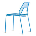 Simple Blue Hot Mesh Chair by Blu Dot with powder-coated steel frame and perforated seat and back