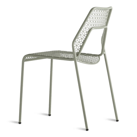 Grey Green Hot Mesh Chair by Blu Dot with powder-coated steel frame and perforated seat and back