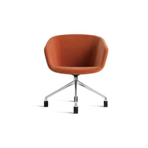 Host Task Chair by Blu Dot in Copper Velvet, low front view
