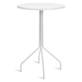 Hot Mesh 30" Bar Table by Blu Dot in powder-coated steel, Off White finish, front view