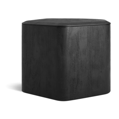 Hoard Tall Side Table with Storage by Blu Dot in Black Stained Acacia