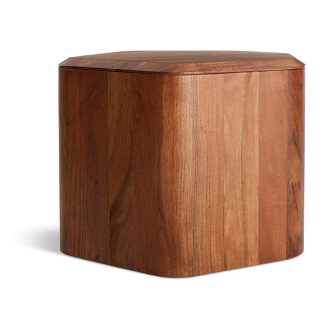 Hoard Tall Side Table with Storage by Blu Dot in Acacia Wood
