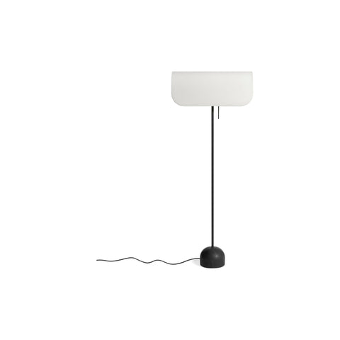 Hightop Floor Lamp by Blu Dot in White Black and Marble, front view