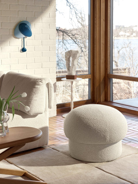 uno pouf in cream designed by design house stockholm