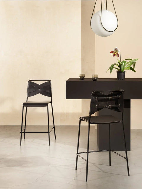 torso bar chair in black by design house stockholm