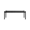Invitation 48" Bench by Blu Dot in Black On Ash, low front view