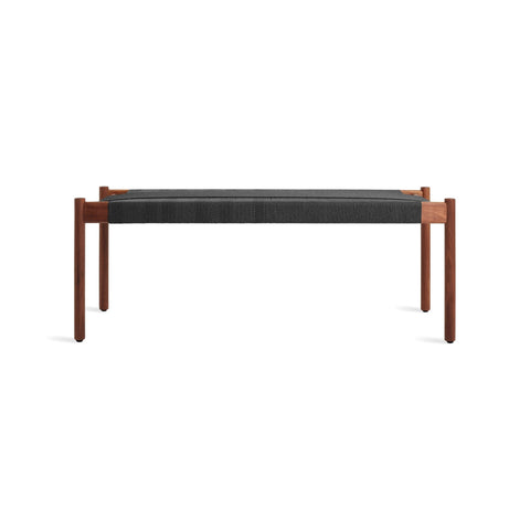 Invitation 48" Bench by Blu Dot in Walnut, low front view
