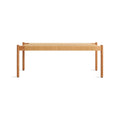 Invitation 48" Bench by Blu Dot in White Oak, low front view