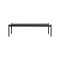 Invitation 64" Bench by Blu Dot in Black On Ash, low front view